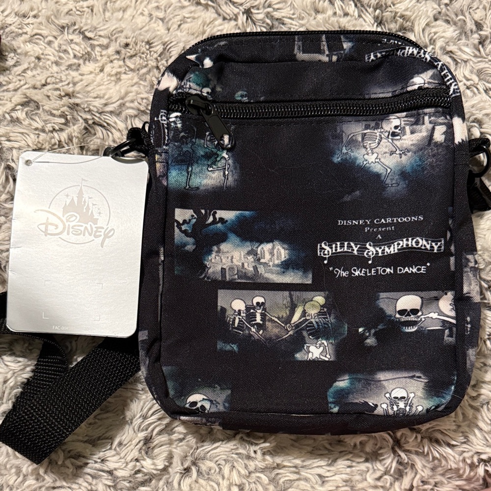 Disney Skeleton Dance Black Crossbody Bag